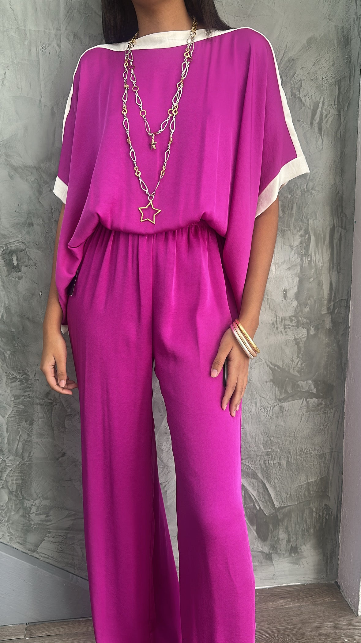 JUMPSUIT WASHED POLY SILK