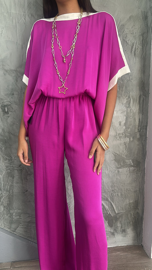 JUMPSUIT WASHED POLY SILK