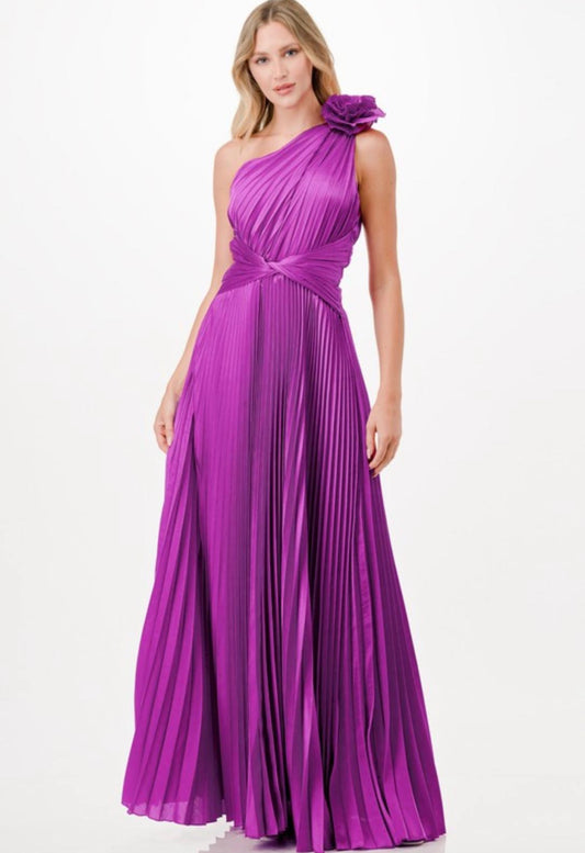 FLOWER CORSAGE TWIST WAIST MAXI