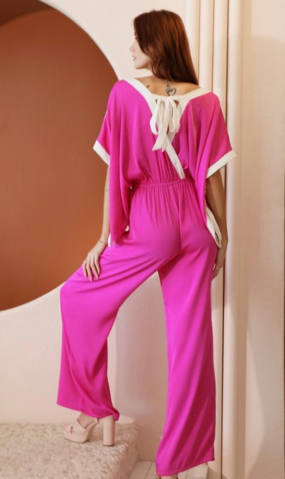JUMPSUIT WASHED POLY SILK