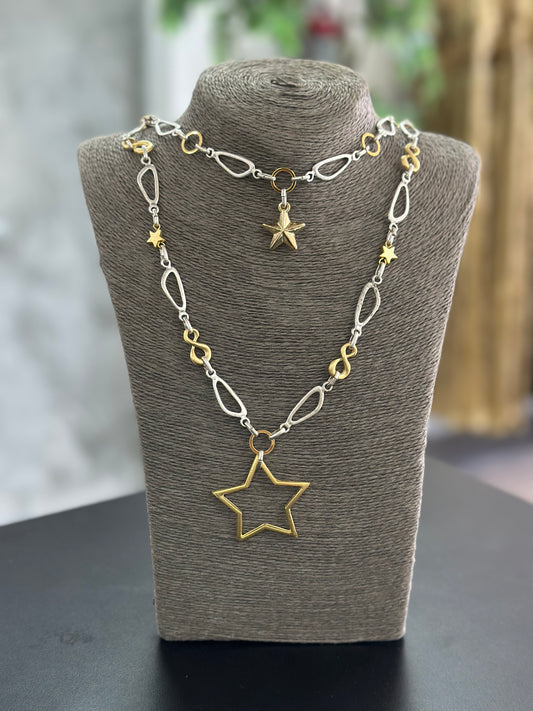 COLLAR DOS TONOS ESTRELLAS