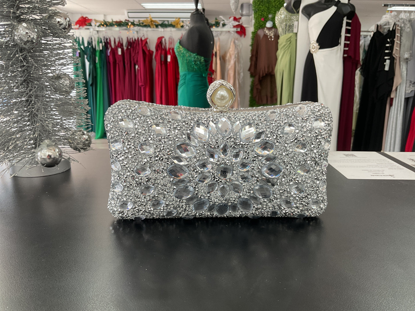 RHINESTONES CLUTCH BAG