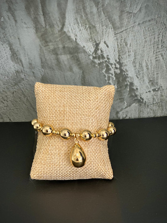 Tear drop gold bracelet